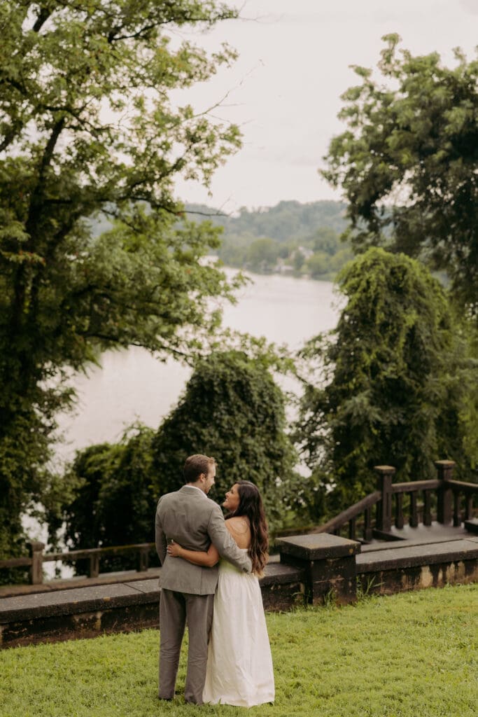Light and airy engagement photos at the Bleak House