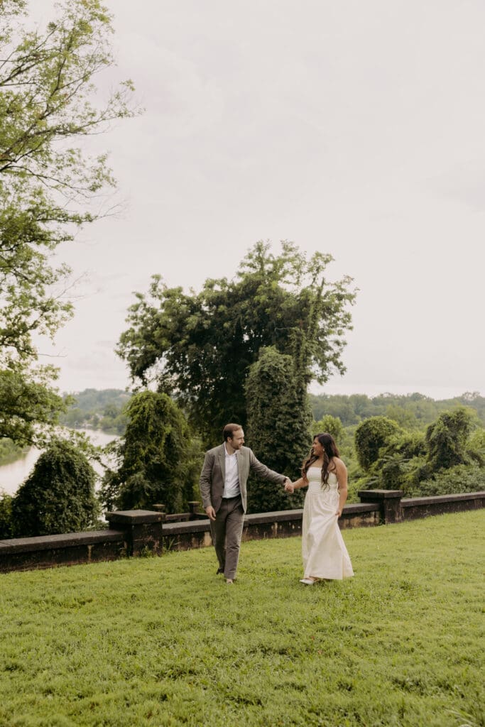 Waterfront engagement photos at the Bleak House