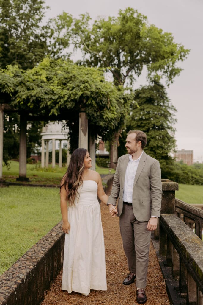 Romantic engagement photos at the Bleak House