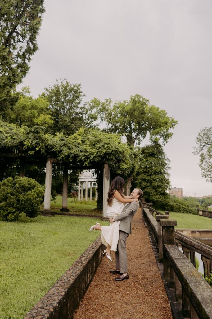 Elegant engagement session at the bleak house knoxville tennessee