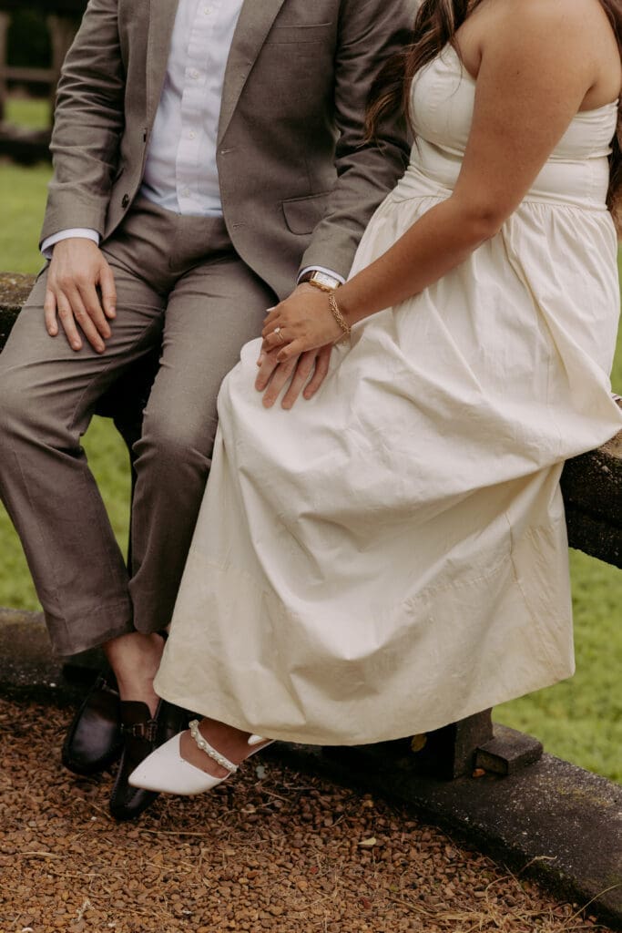 Classically elegant engagement photos at the Bleak House