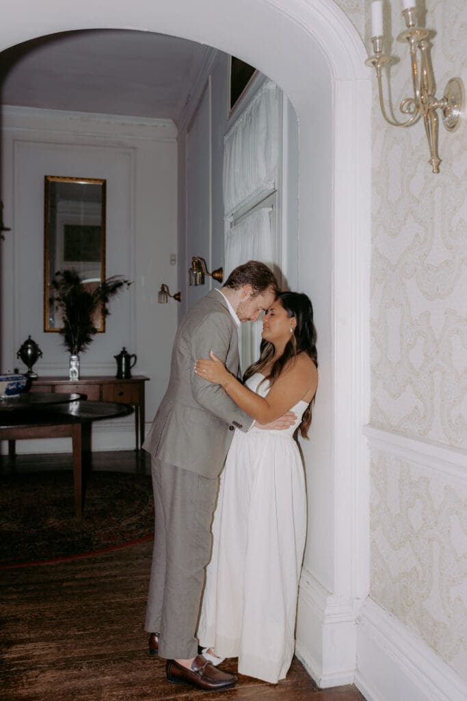 elegant indoor engagement photos at the bleak house 