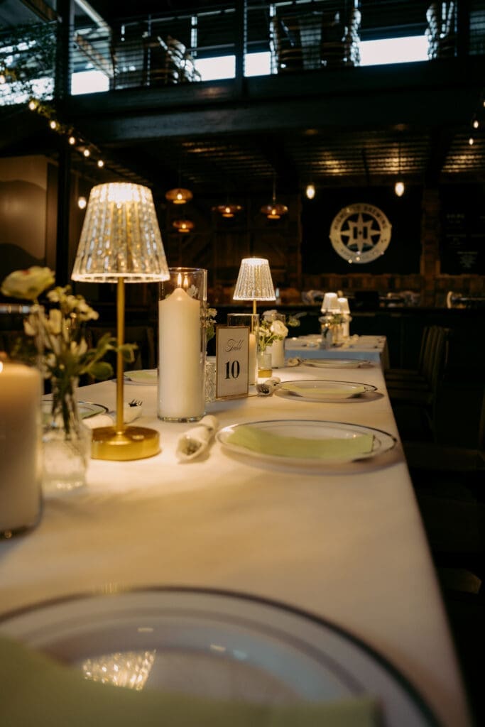 Highland Brewing wedding reception decor