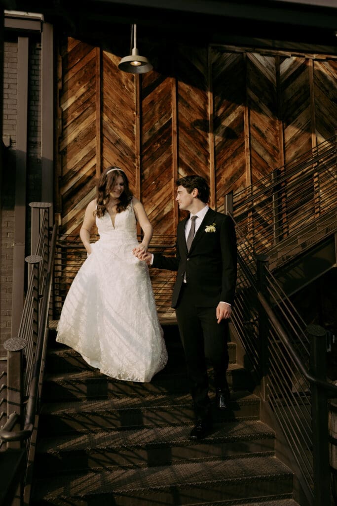 highland brewing bride and groom in asheville nc