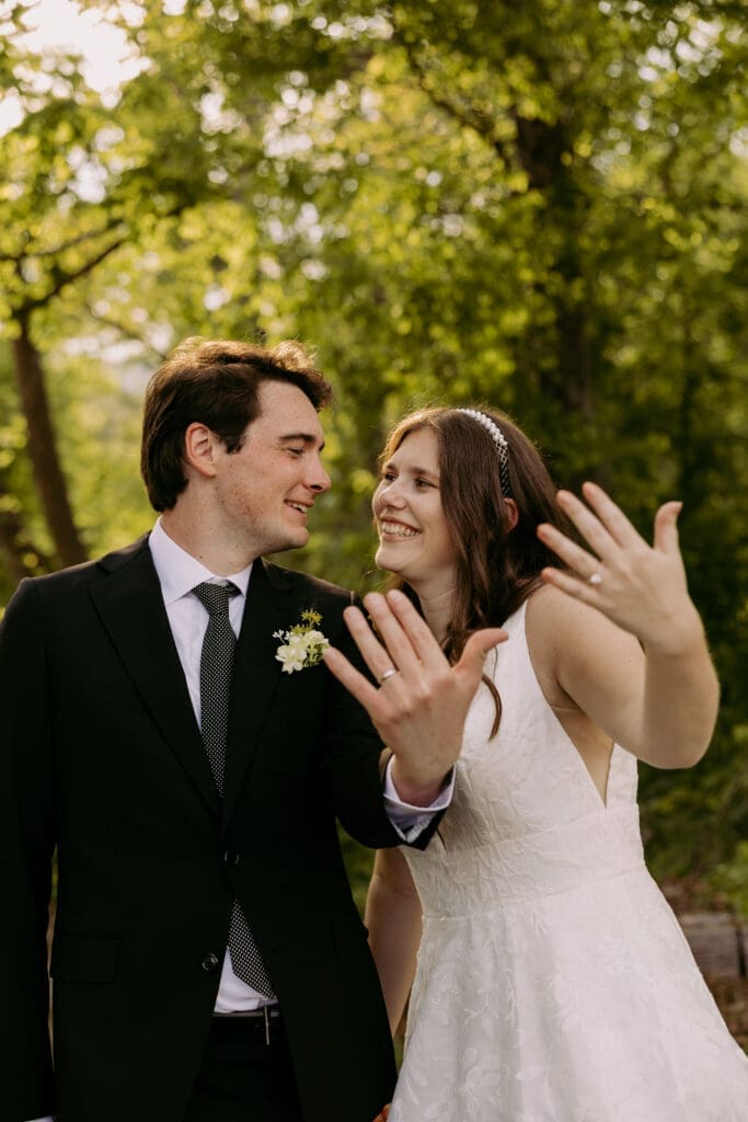 green wedding photos