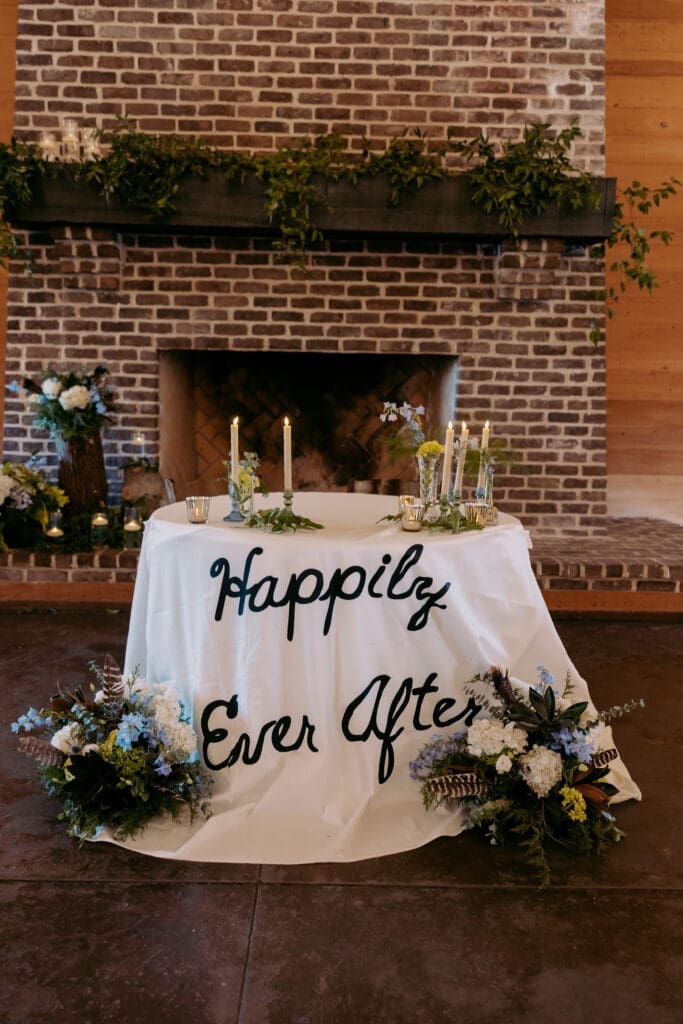 Pepper Pavilion wedding sweethearts table