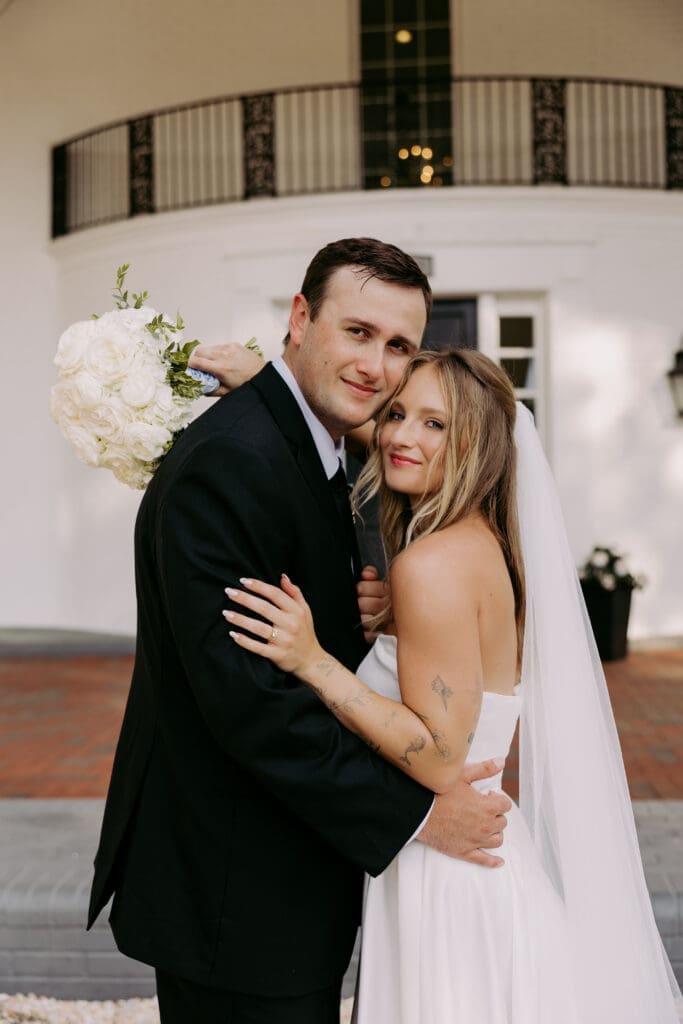 bride and groom portraits at twin fields estate wedding venue