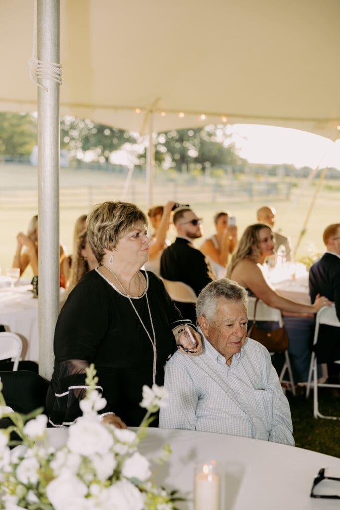 grandparents at reception