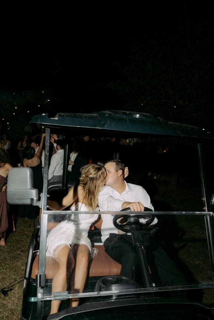 golf cart exit at twin fields estate venue