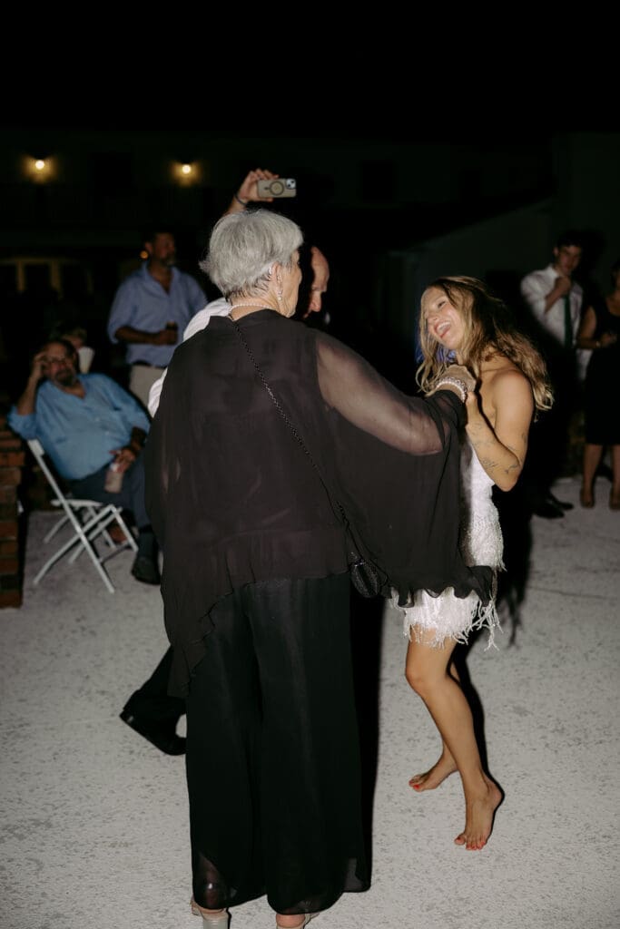 dance floor at reception