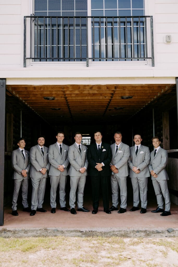 groomsmen at the barn at twin fields estate