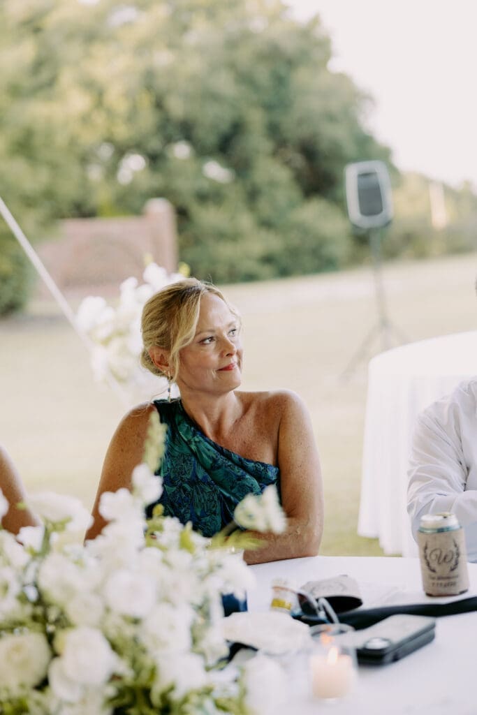 mom at reception