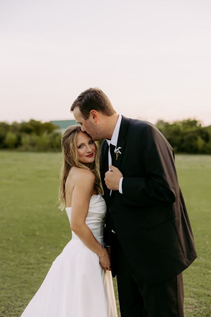 golden hour bride and groom portraits at twin fields estate, bride and groom portraits