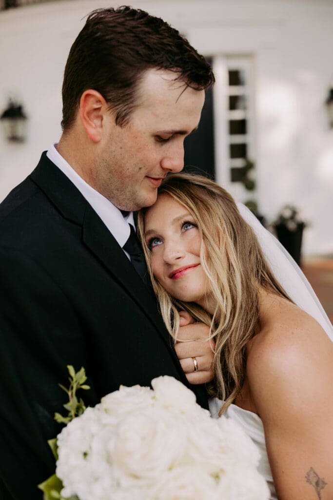 bride and groom portraits at twin fields estate