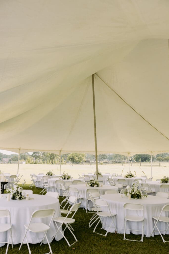 twin fields estate wedding reception tent