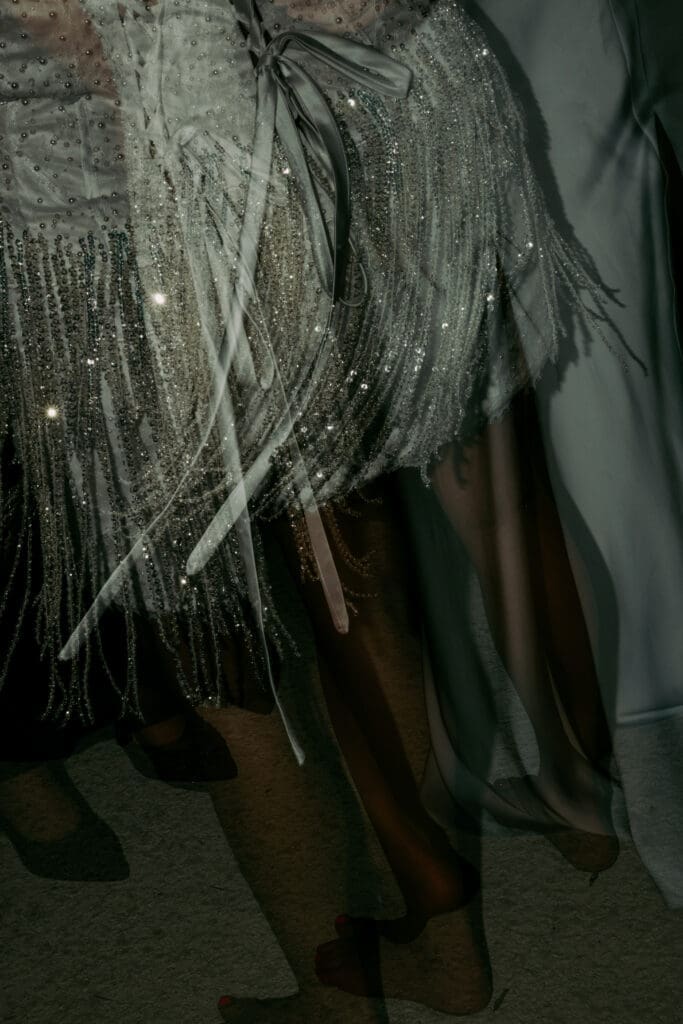 bride at twin fields estate, sparkly dress