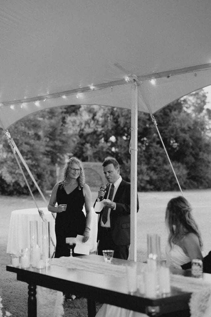toasts at reception