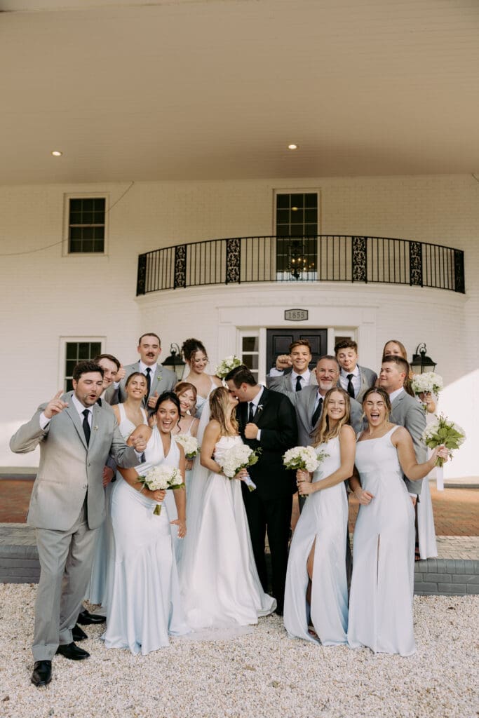 wedding party at twin fields farm estate venue